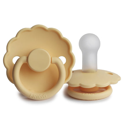 Frigg Speen Maat 2 Daisy Pale Daffodil Silicone koop je bij Babywinkel