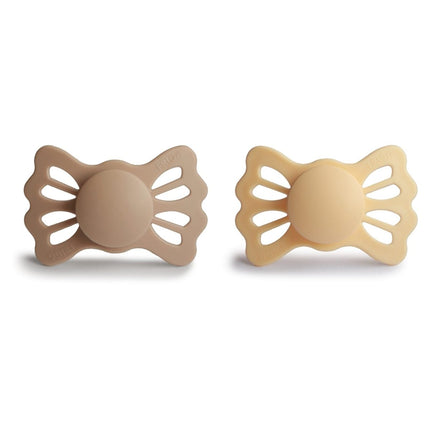 Frigg Speen Maat 2 Lucky Pale Doffodil/Silky Satin Silicone 2 - Pack koop je bij Babywinkel