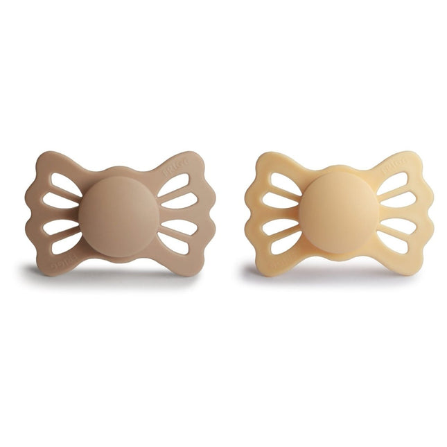 Frigg Speen Maat 2 Lucky Pale Doffodil/Silky Satin Silicone 2 - Pack koop je bij Babywinkel