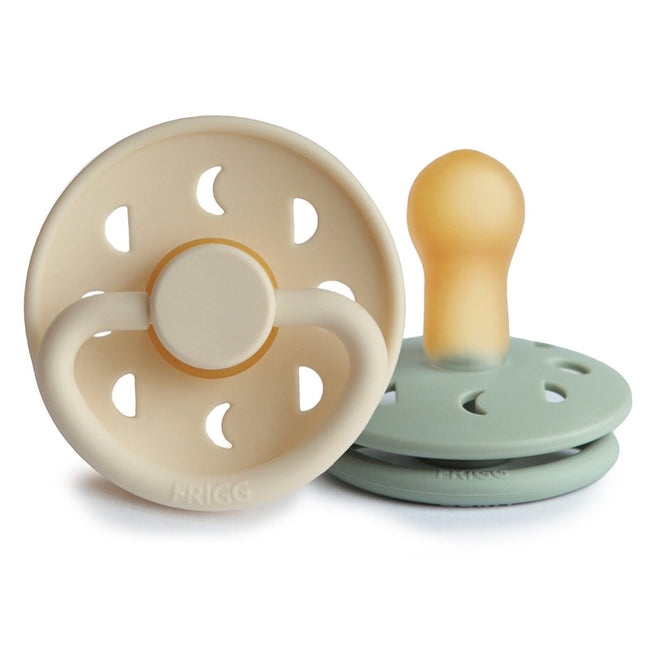 Frigg Speen Maat 2 Moon Cream/Sage Latex 2 - Pack koop je bij Babywinkel