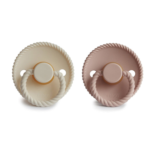 Frigg Speen Maat 2 Rope Blush/Cream Latex 2 - Pack koop je bij Babywinkel