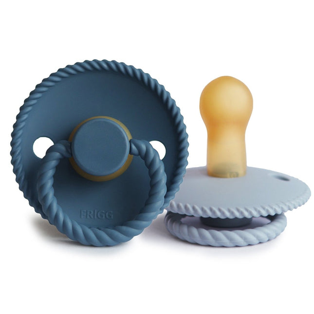 Frigg Speen Maat 2 Rope Cean View/Powder Blue Latex 2 - Pack koop je bij Babywinkel
