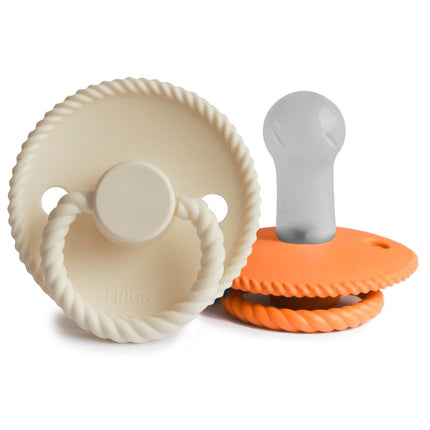 Frigg Speen Maat 2 Rope Cream/Maple Silicone 2 - Pack koop je bij Babywinkel