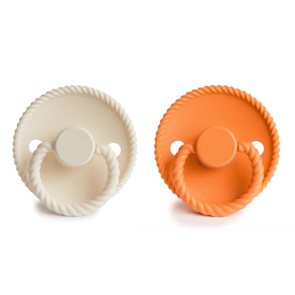 Frigg Speen Maat 2 Rope Cream/Maple Silicone 2 - Pack koop je bij Babywinkel