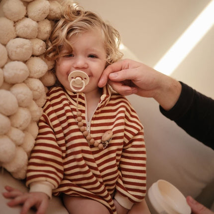 Frigg Speen Maat 2 Rope Cream/Sepia Latex 2 - Pack koop je bij Babywinkel
