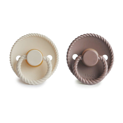 Frigg Speen Maat 2 Rope Cream/Sepia Latex 2 - Pack koop je bij Babywinkel