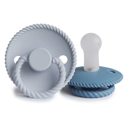Frigg Speen Maat 2 Rope Ocean View/Powder Blue Silicone 2 - Pack koop je bij Babywinkel