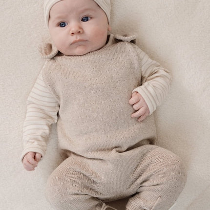 Little Dutch Boxpakje Gebreid Soft Beige Melee koop je bij Babywinkel