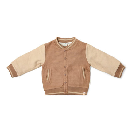 Little Dutch Baby Vestje Gebreid Brown/Taupe koop je bij Babywinkel