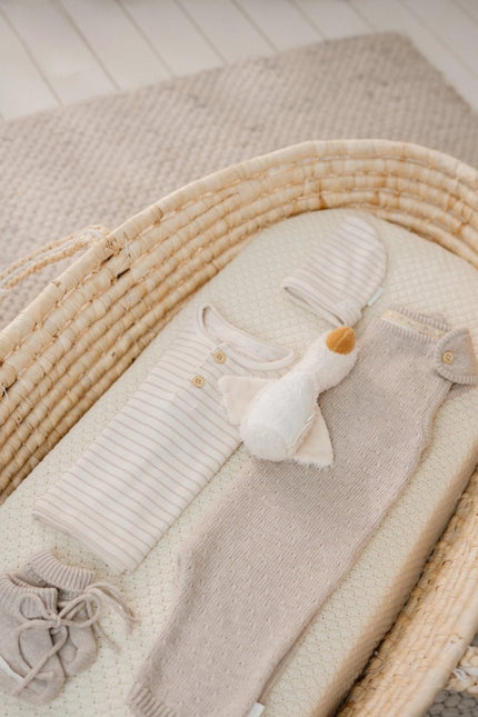 Little Dutch Babyslofjes Gebreid Soft Beige Melee koop je bij Babywinkel
