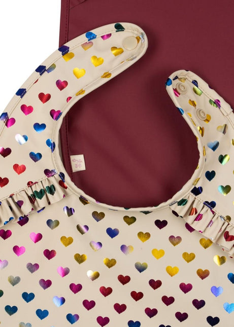 Konges Slojd Slabbetje Coeur Glitter/ Sangria 2St koop je bij Babywinkel