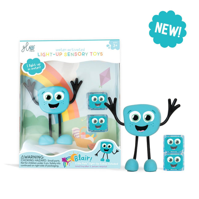 Glopals Badspeelgoed Sensorisch Light - Up Poppetje en Cubes Blair koop je bij Babywinkel