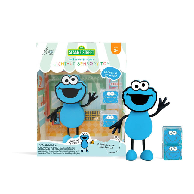 Glopals Badspeelgoed Sensorisch Light - Up Poppetje en Cubes Cookie koop je bij Babywinkel