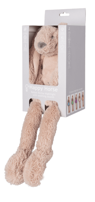 Happy Horse Knuffel Old Pink Rabbit Richie met Nachtlampje en Geluid 34cm koop je bij Babywinkel