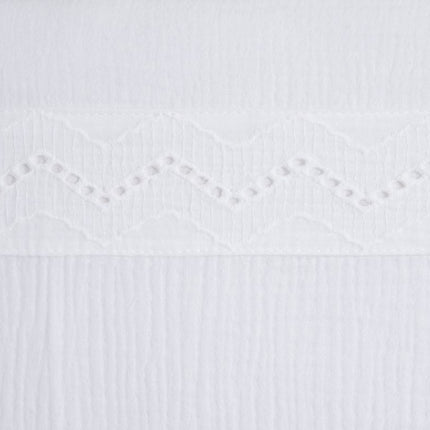 Baby's Only Hoeslaken Wieg Calm Wit Broderie 40X80 Cm koop je bij Babywinkel