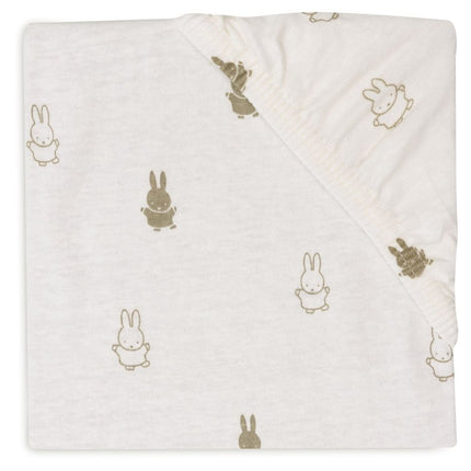 Jollein Hoeslaken Peuter Happy Miffy Olive Green 40/50X80/90Cm koop je bij Babywinkel