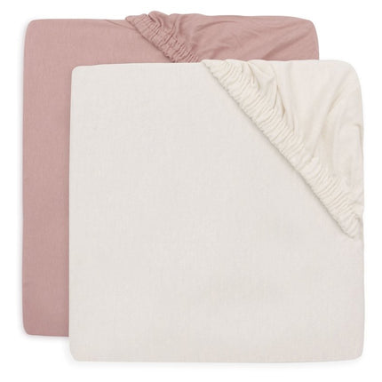 Jollein Hoeslaken Ledikant Wild Rose/ Ivory 60X120Cm 2St koop je bij Babywinkel