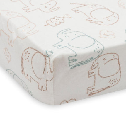 Jollein Hoeslaken Peuter Elephant Tales 75X140Cm koop je bij Babywinkel