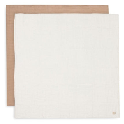 Jollein Hydrofiele Doek 115X115Cm - Biscuit/Ivory - 2 Stuks koop je bij Babywinkel