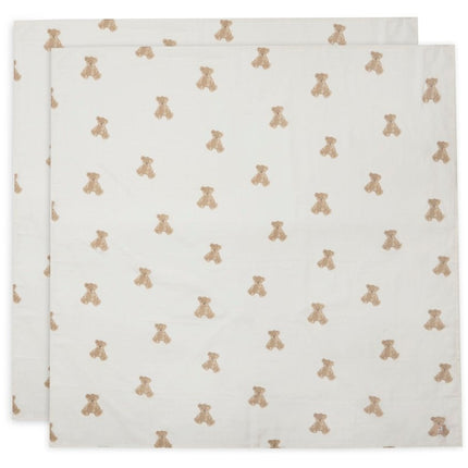 Jollein Hydrofiele Doek Teddy Bear 115X115Cm 2 Stuks koop je bij Babywinkel