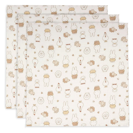 Hydrofiele Doek Small 70x70cm - Nijntje Family Farm - 3 Stuks koop je bij Babywinkel