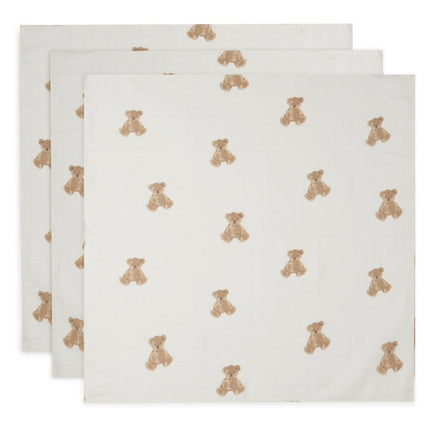 Jollein Hydrofiele Doek Teddy Bear 70X70Cm 3 Stuks koop je bij Babywinkel