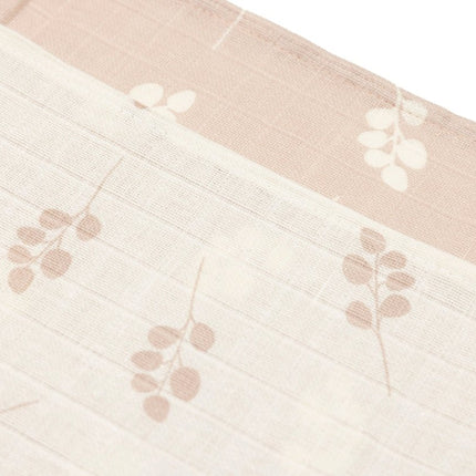 Jollein Hydrofiele Doek Twig Wild Rose 70X70Cm 3 Stuks koop je bij Babywinkel