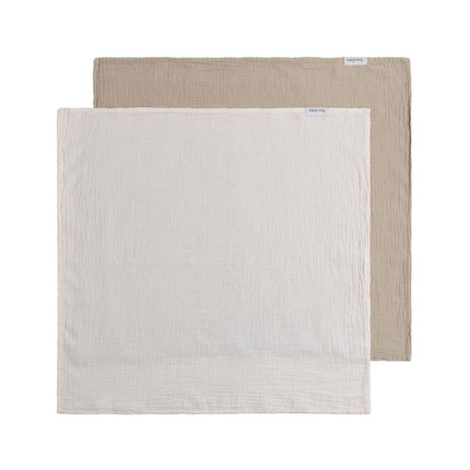Baby's Only Hydrofiele Doek Tender Beige/Linen 65X65Cm 2 - Pack koop je bij Babywinkel