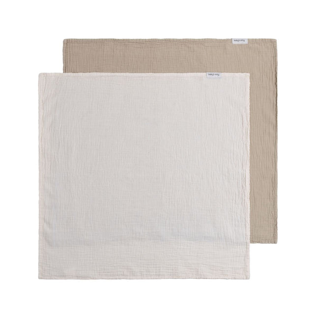Baby's Only Hydrofiele Doek Tender Beige/Linen 65X65Cm 2 - Pack koop je bij Babywinkel