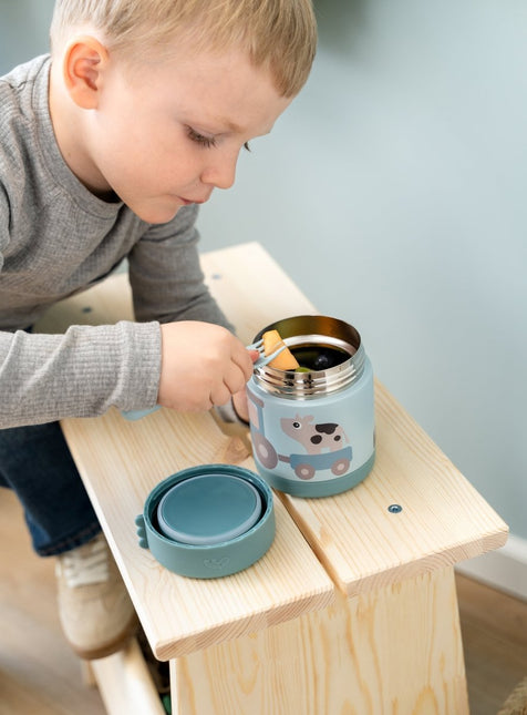 Done by Deer Opbergbakjes Tiny Farm Blauw 300Ml koop je bij Babywinkel