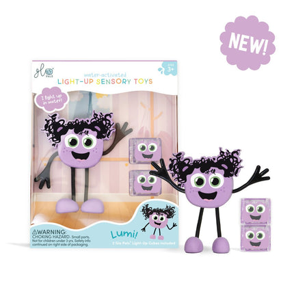 Glopals Badspeelgoed Sensorisch Light - Up Poppetje en Cubes Lumi koop je bij Babywinkel