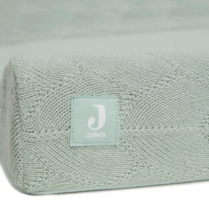 Jollein Aankleedkussenhoes Shell Knit Sea Foam koop je bij Babywinkel