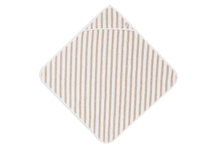 Jollein Badcape Baby Gestreept Terry Olive Green 75X75cm koop je bij Babywinkel