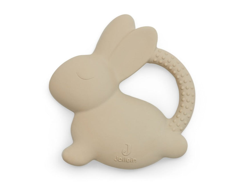Jollein Bijtring Siliconen Bunny Nougat koop je bij Babywinkel