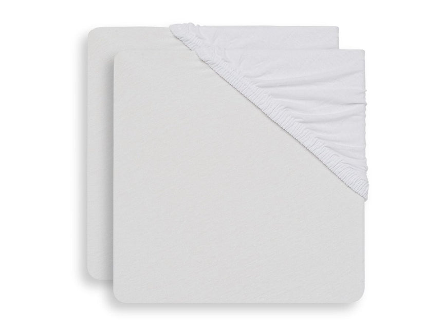 Jollein Hoeslaken Jersey Boxmatras Wit 75x95cm 2st koop je bij Babywinkel