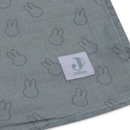 Jollein Hydrofiele Doek Miffy Sillhouettes Sea Green 115 X 115 Cm 2St koop je bij Babywinkel