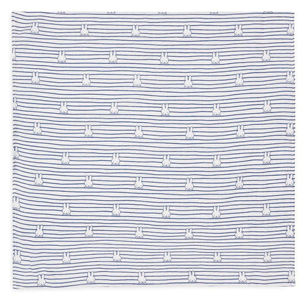 Jollein Hydrofiele Doek Miffy Stripe Navy 70cm 3St koop je bij Babywinkel