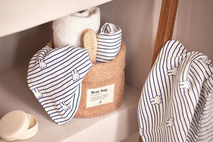 Jollein Hydrofiele Doek Miffy Stripe Navy 70cm 3St koop je bij Babywinkel