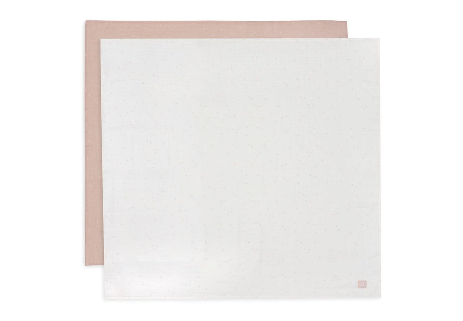 Jollein Hydrofiele Doek Twinkling Wild Rose 115 X 115 Cm 2St koop je bij Babywinkel