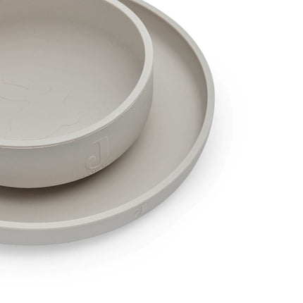 Jollein Kinder Servies Siliconen Nougat koop je bij Babywinkel