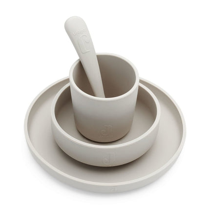Jollein Kinder Servies Siliconen Nougat koop je bij Babywinkel