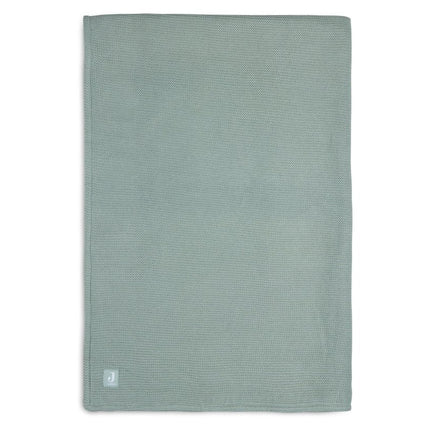 Jollein Ledikantdeken Basic Knit Forest Green/Fleece 100x150cm koop je bij Babywinkel