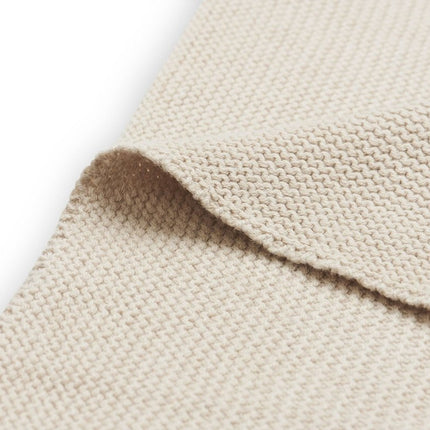 Jollein Ledikantdeken Basic Knit Nougat 100x150cm koop je bij Babywinkel