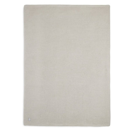 Jollein Ledikantdeken Basic Knit Nougat/Fleece 100x150cm koop je bij Babywinkel