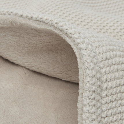 Jollein Ledikantdeken Basic Knit Nougat/Fleece 100x150cm koop je bij Babywinkel