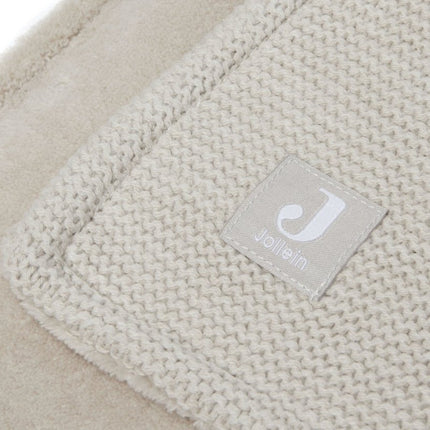 Jollein Ledikantdeken Basic Knit Nougat/Fleece 100x150cm koop je bij Babywinkel