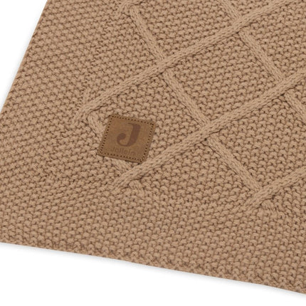 Jollein Ledikantdeken Check Knit Biscuit 100 X 150 Cm koop je bij Babywinkel