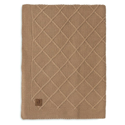 Jollein Ledikantdeken Check Knit Biscuit 100 X 150 Cm koop je bij Babywinkel