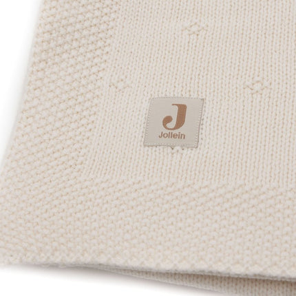 Jollein Ledikantdeken Cosy Knit Ivory 100 X 150 Cm koop je bij Babywinkel