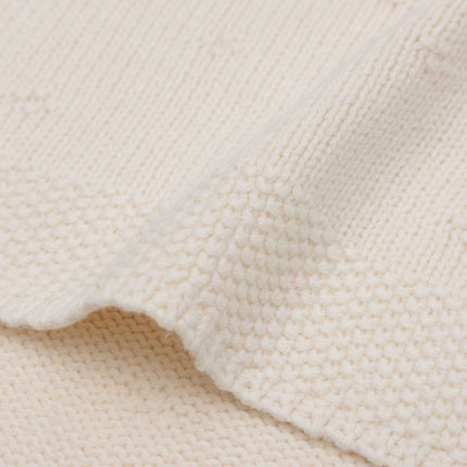 Jollein Ledikantdeken Cosy Knit Ivory 100 X 150 Cm koop je bij Babywinkel